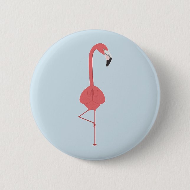 FLAMINGO YOGA BUTTON (Front)