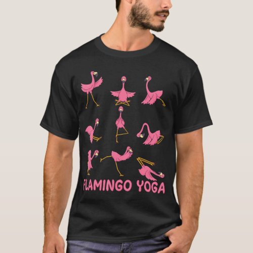 Flamingo Yoga Flamingo Yoga Pose Meditation T_Shirt