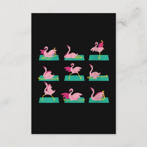 Flamingo Yoga Poses Meditation Workout Exercise Enclosure Card