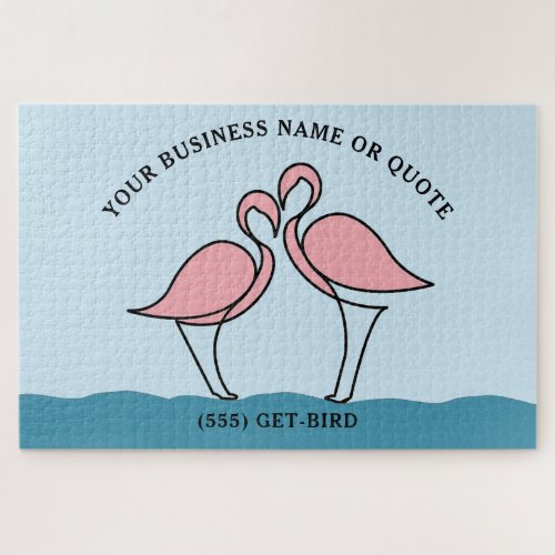 Flamingo Your Business or Quote 20&quot; x 30&quot; Jigsaw Puzzle
