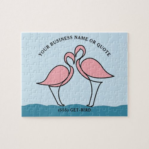 Flamingo Your Business or Quote 8&quot; x 10&quot; Jigsaw Puzzle