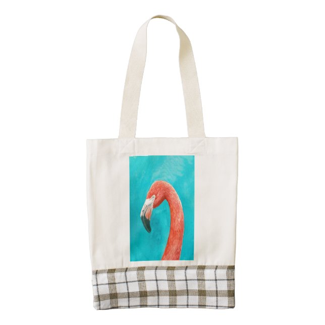 Flamingo Zazzle HEART Tote Bag (Front)