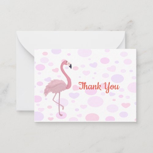 Flamingo Zigzag Thank You Cards