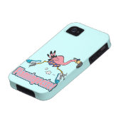 flamingocize jogging flamingo cartoon Case-Mate iPhone case (Bottom)
