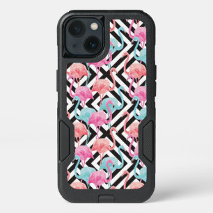 Flamingoes on Bold Design Pattern iPhone 13 Case