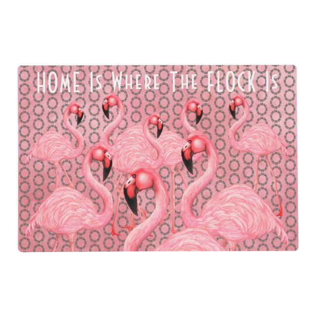 Flamingoes on Parade Placemat (Front)