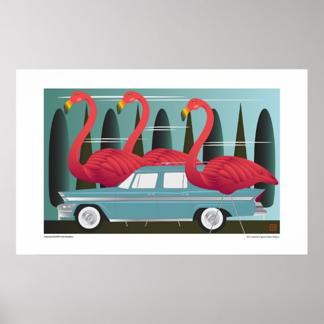 FLAMINGOES TO TOWN- POSTER (Front)
