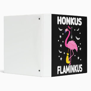 Flamingoo Honkus Flaminkus Halloween Flamingoo 3 Ring Binder