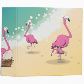Flamingos 3 Ring Binder