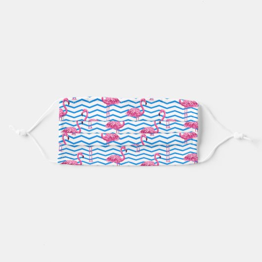 Flamingos Adult Cloth Face Mask (Front, Folded)