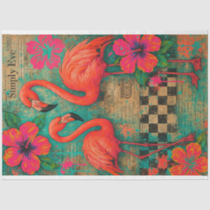 Flamingos and Hibiscus – Decoupage Paper Tissue