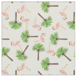 Flamingos and Palm Trees Fabric