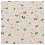 Flamingos and Palm Trees Fabric