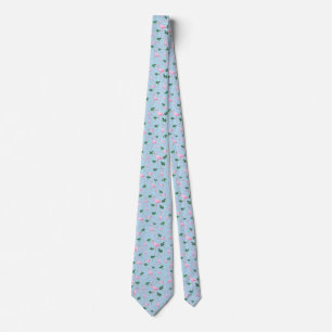Flamingos and Palm Trees Neck Tie