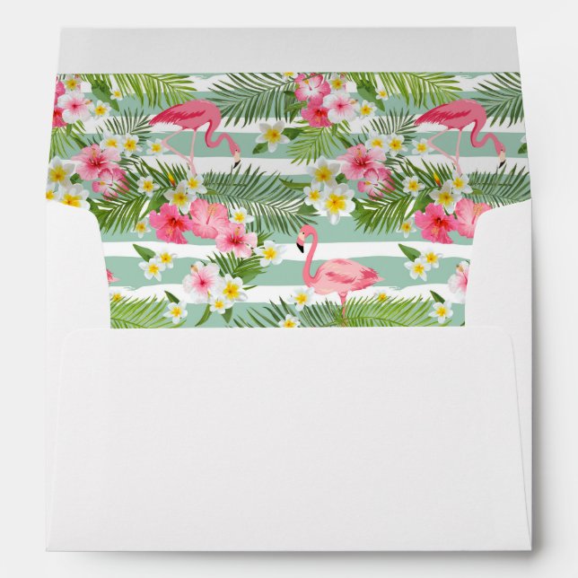 Flamingos And Stripes Envelope (Back (Bottom))