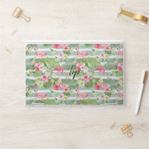 Flamingos And Stripes HP Laptop Skin