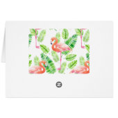 Flamingos and tropical leaves (Back Horizontal)
