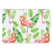 Flamingos and tropical leaves (Front Horizontal)