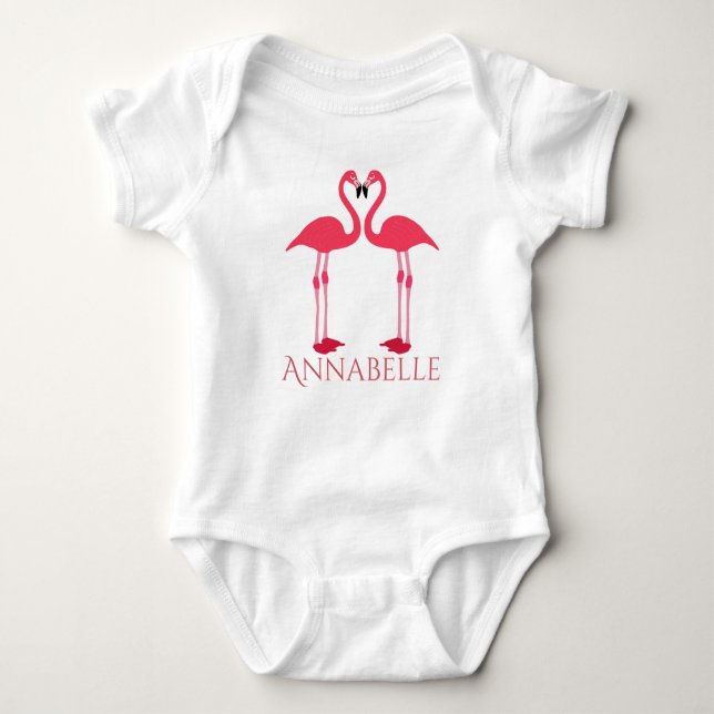 Flamingos Baby Bodysuit (Front)