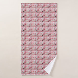 Flamingos bath towels
