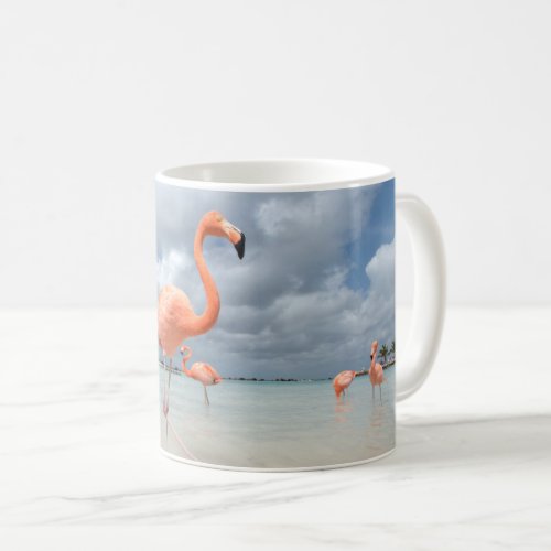 Flamingos Beach Aruba Coffee Mug