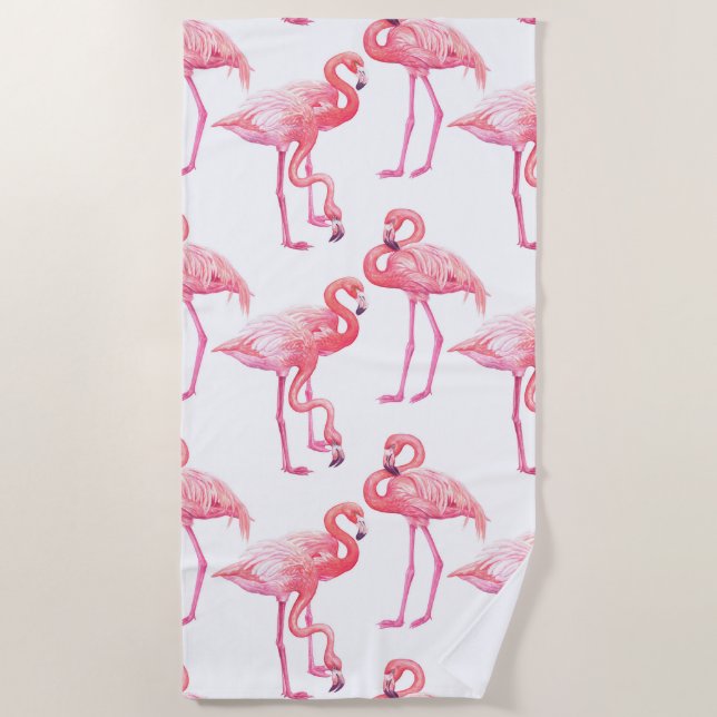 Flamingos Beach Towel (Front)