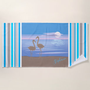 Flamingos Beach Towel