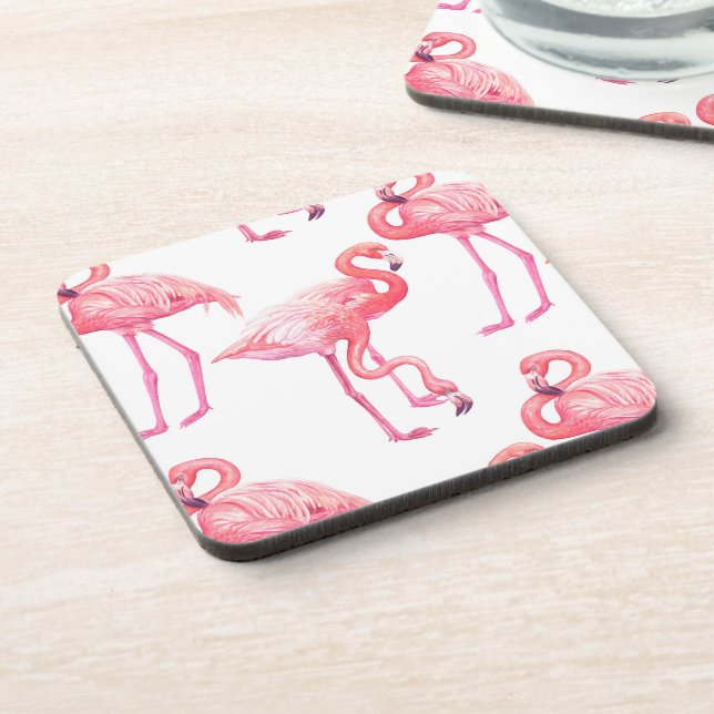 Flamingos Beverage Coaster (Left Side)