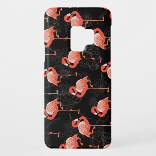 Flamingos Birds Vintage Textile Design Case_Mate Samsung Galaxy S9 Case