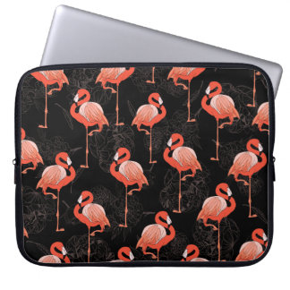 Flamingos Birds: Vintage Textile Design Laptop Sleeve