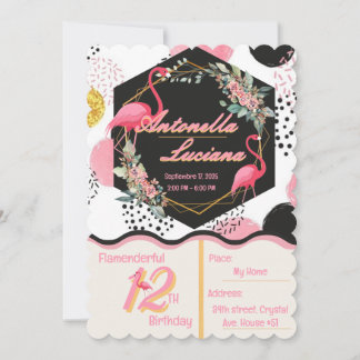 Flamingo's Birthday Invitation