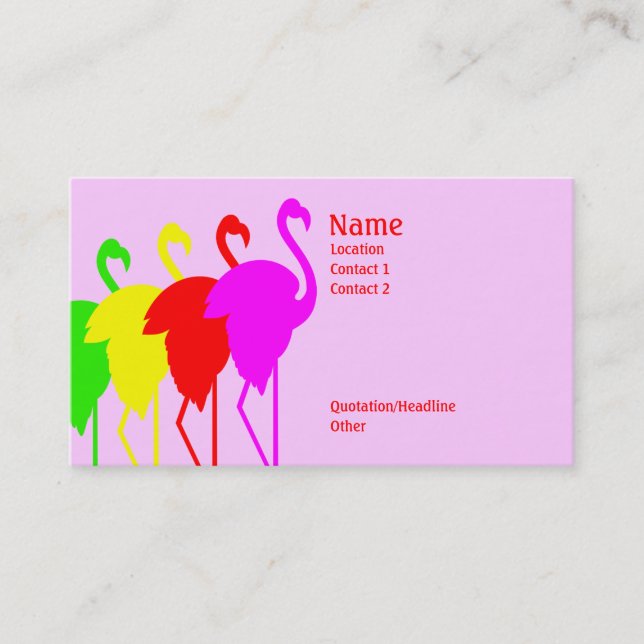 Flamingos Business Card (Front)