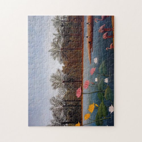 Flamingos by Henri Rousseau Jigsaw Puzzle