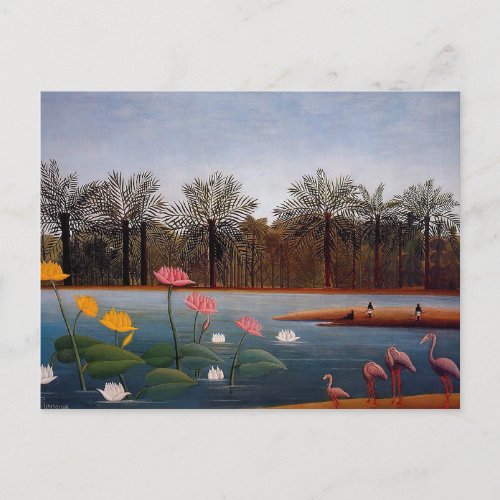 Flamingos by Henri Rousseau Postcard