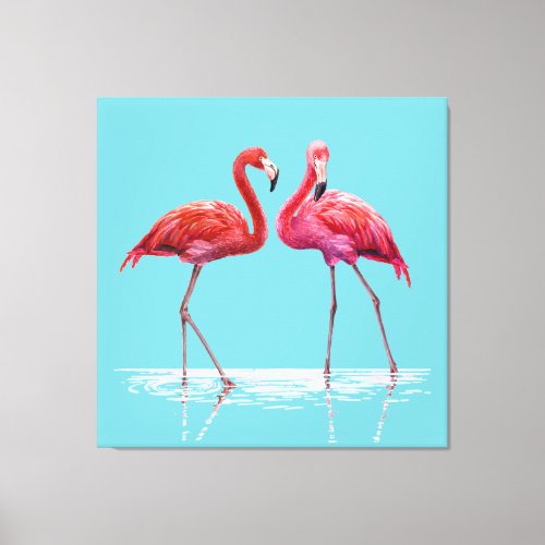 Flamingos Canvas Print