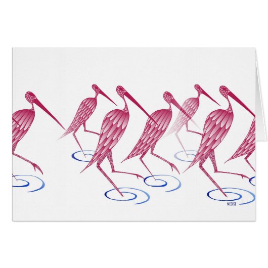 Flamingos Cards (Front Horizontal)