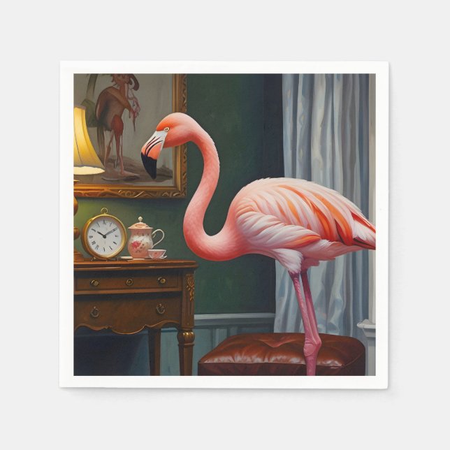 Flamingo's Cozy Corner Napkins (Front)