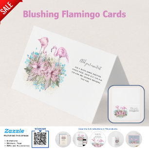 FLAMINGOS Custom Invite Announcement Greeting