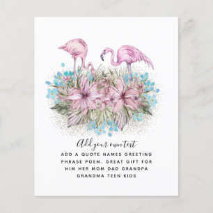 FLAMINGOS Custom Invite Announcement Greeting Flyer