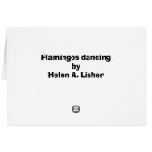 Flamingos dancing cards (Back Horizontal)