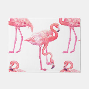 1pc Hd Printed Flamingo Design Door Mat, Cartoon Style Water