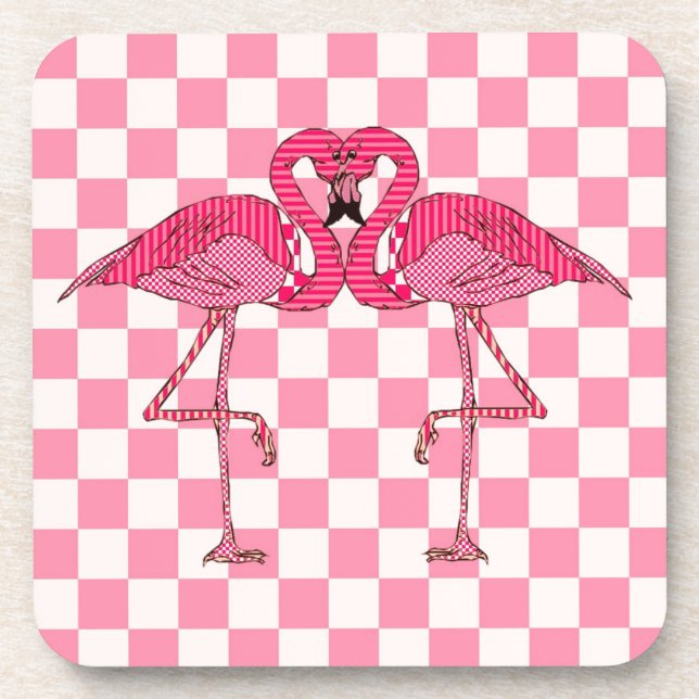 Flamingos Drink Coaster (Front)