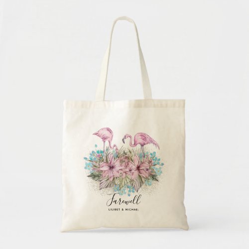 Flamingos Farewell Goodbye Bon Voyage Gift Friends Tote Bag