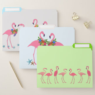 Flamingos File Folders Designs