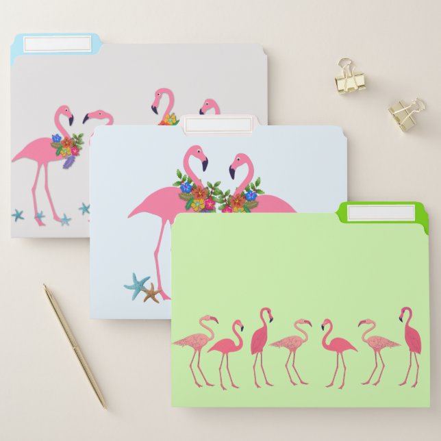 Flamingos File Folders Designs (Set)