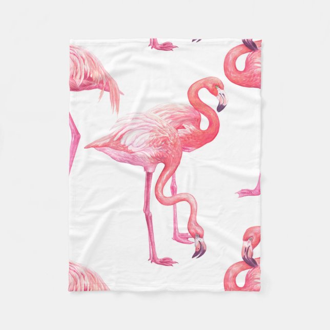 Flamingos Fleece Blanket (Front)