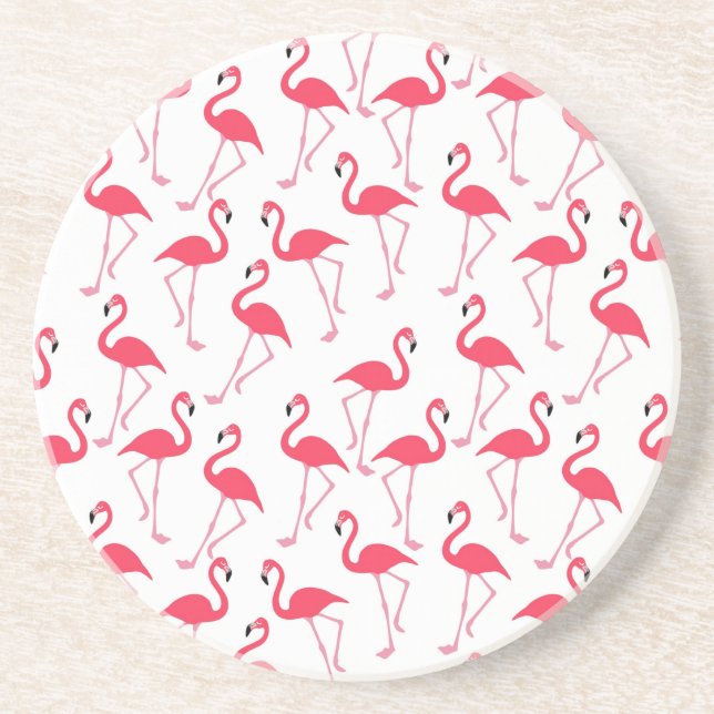 flamingos Flimingos Sandstone Coaster (Front)