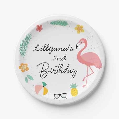 Flamingos  Fun Tropical Birthday Party Any Age Paper Plates