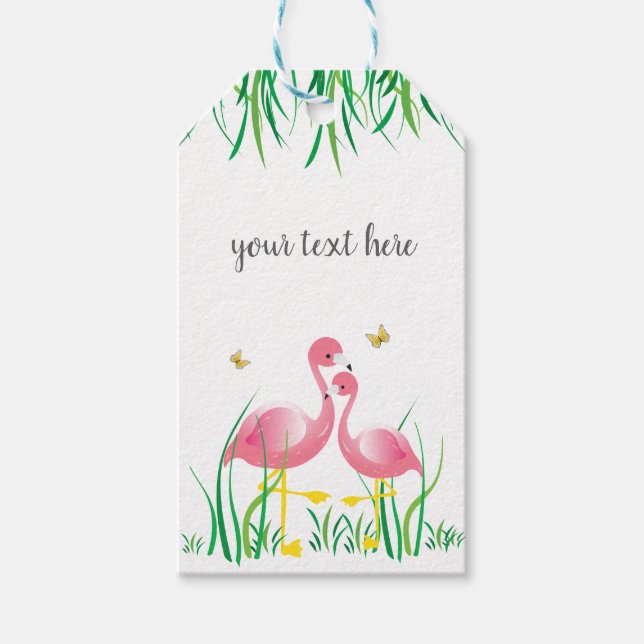 Flamingos Gift Tags (Front)