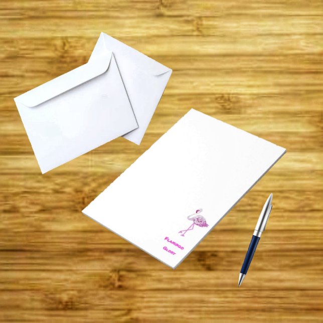 Flamingos Glory  Notepad (Enjoy writing your thoughts down, in your Flamingo Glory Notepad!)